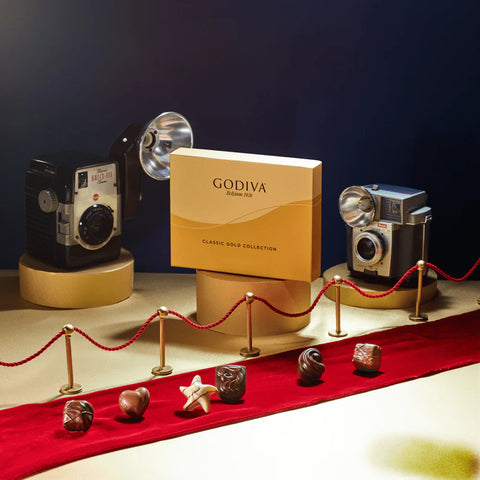 Gold Rigid Box, 12 Adet Pralin Çikolata