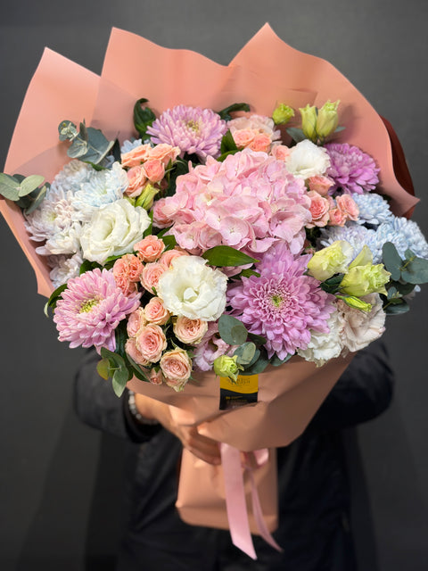 Blush Harmony | Pastel Tonlarda Lüks Çiçek Buketi