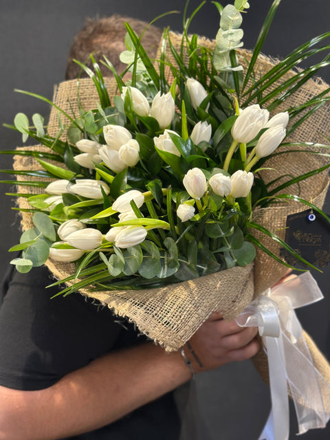 White Tulips Beyaz Lale