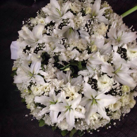 White Bagel Wreath for Funeral