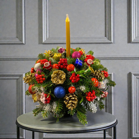 Holiday Glow Centerpiece – Yeni Yıl Işığının Kalbi