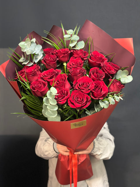 21 Roses Bouquet with Special Initials