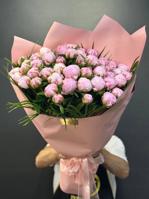 no:51 adet Toz Pembe Şakayık Buketi