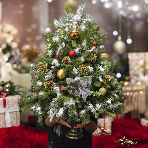 Golden Frost Tree – Premium Yeni Yıl Ağacı