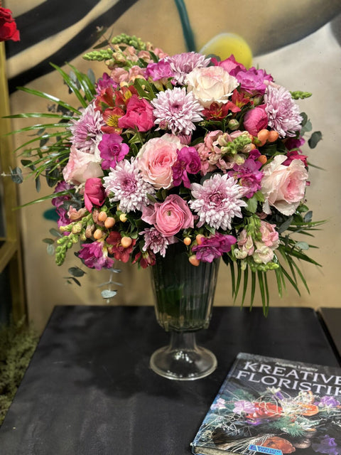 Angela Arrangement in Glass Vase