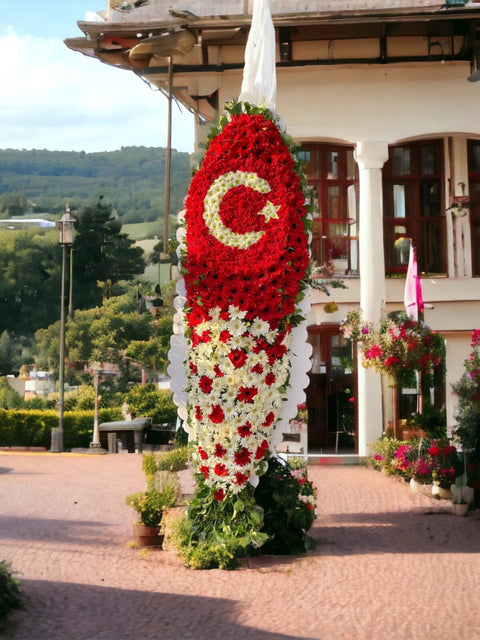 Ayyıldız Bayrak motifli Düğün Çiçeği