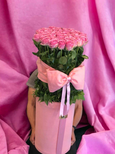 41 roses in Pink Giant Box