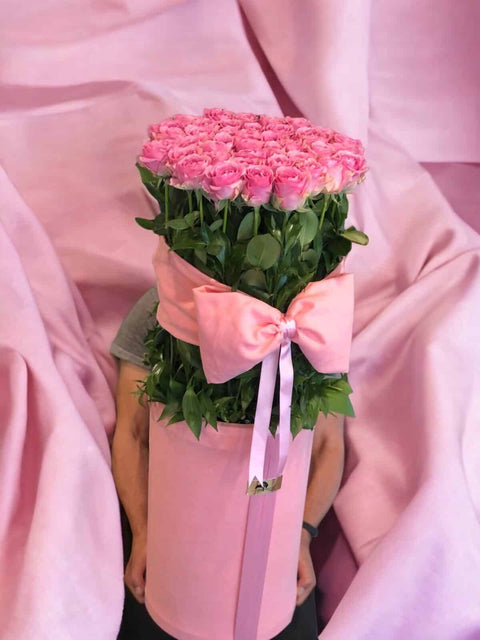 41 roses in Pink Giant Box