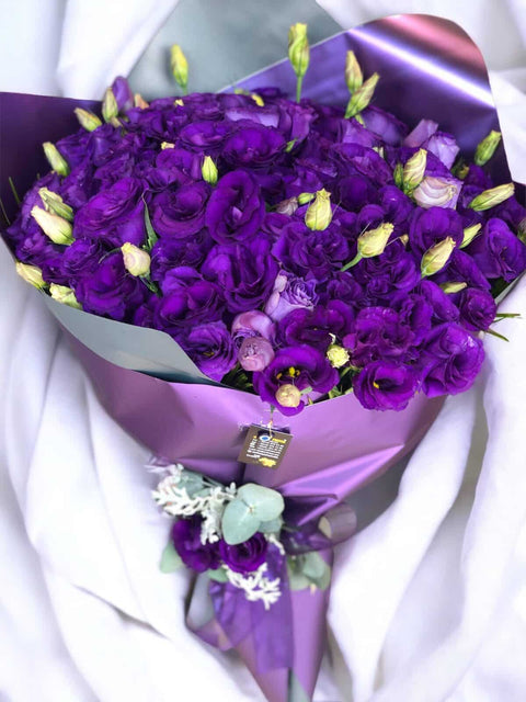 Armful of Purple Lisyantus Bouquet