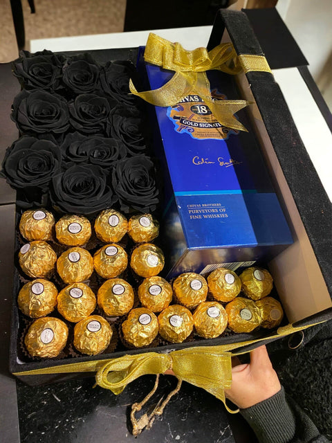 The Meeting of Elegance and Flavor: Black Shocked Rose and Rocher Ferrero Chocolate